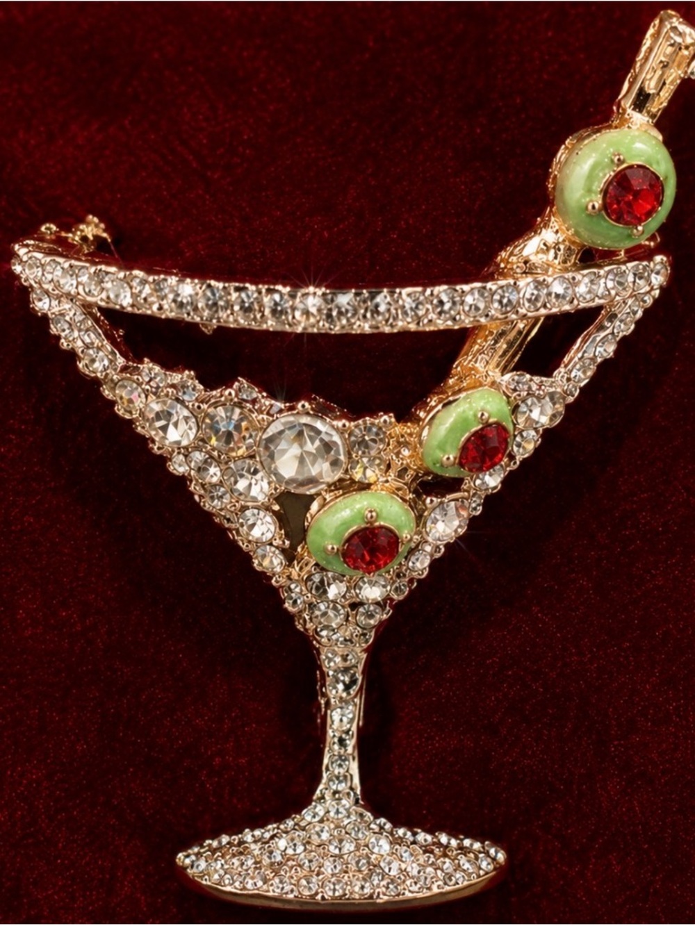 Luxe & Lattice “One Martini Away” Ruby Velvet Swarovski Crystals Evening Bag NWT - Picture 5 of 7